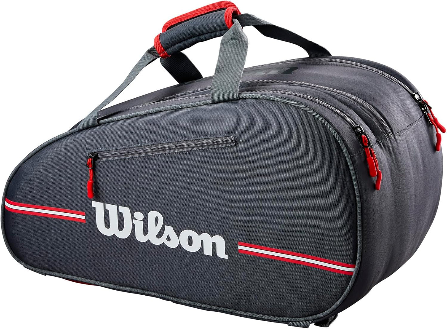 Team Padel Bag - Holds up to 4 Padel Rackets, Black/Red