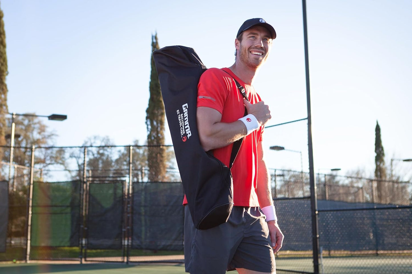Sports EZ Travel Cart, Tennis & Pickleball Hopper, Padel, Portable Compact Design, Sturdy Lightweight Construction, EZ Bags, 150 or 250 Capacity, Premium Carrying Case Included