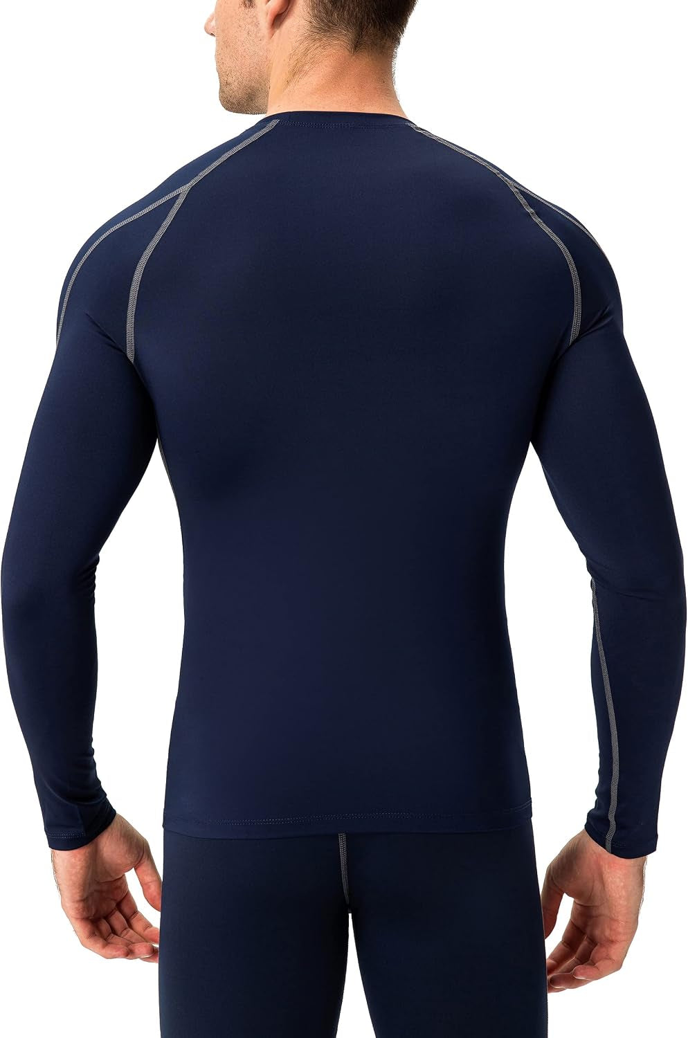 Men'S Compression Shirts Thermal Long Sleeve Athletic Workout Tops Gym Undershirts Sports Baselayers Running T Shirt for Men