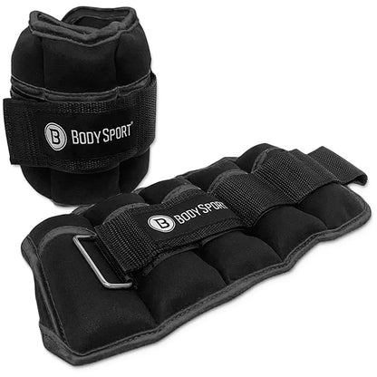 1 Pound – 5 Pound Black/Black Adjustable Ankle Weights for Men, Women, and Kids – Workout Aid for Added Resistance