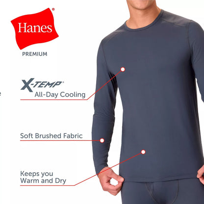 Hanes Men'S Thermal Long Sleeve Performance Shirt