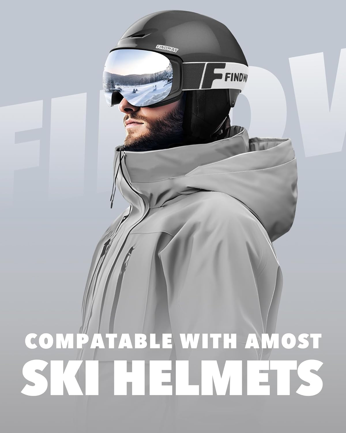 Ski Goggles OTG for Women Men Adult Youth-Over Glasses Snow Goggles-Interchangeable Lens,Anti Fog Snowboard Goggles