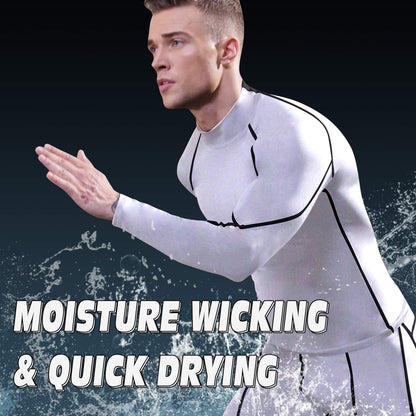 Men'S Compression Shirts Thermal Long Sleeve Athletic Workout Tops Gym Undershirts Sports Baselayers Running T Shirt for Men