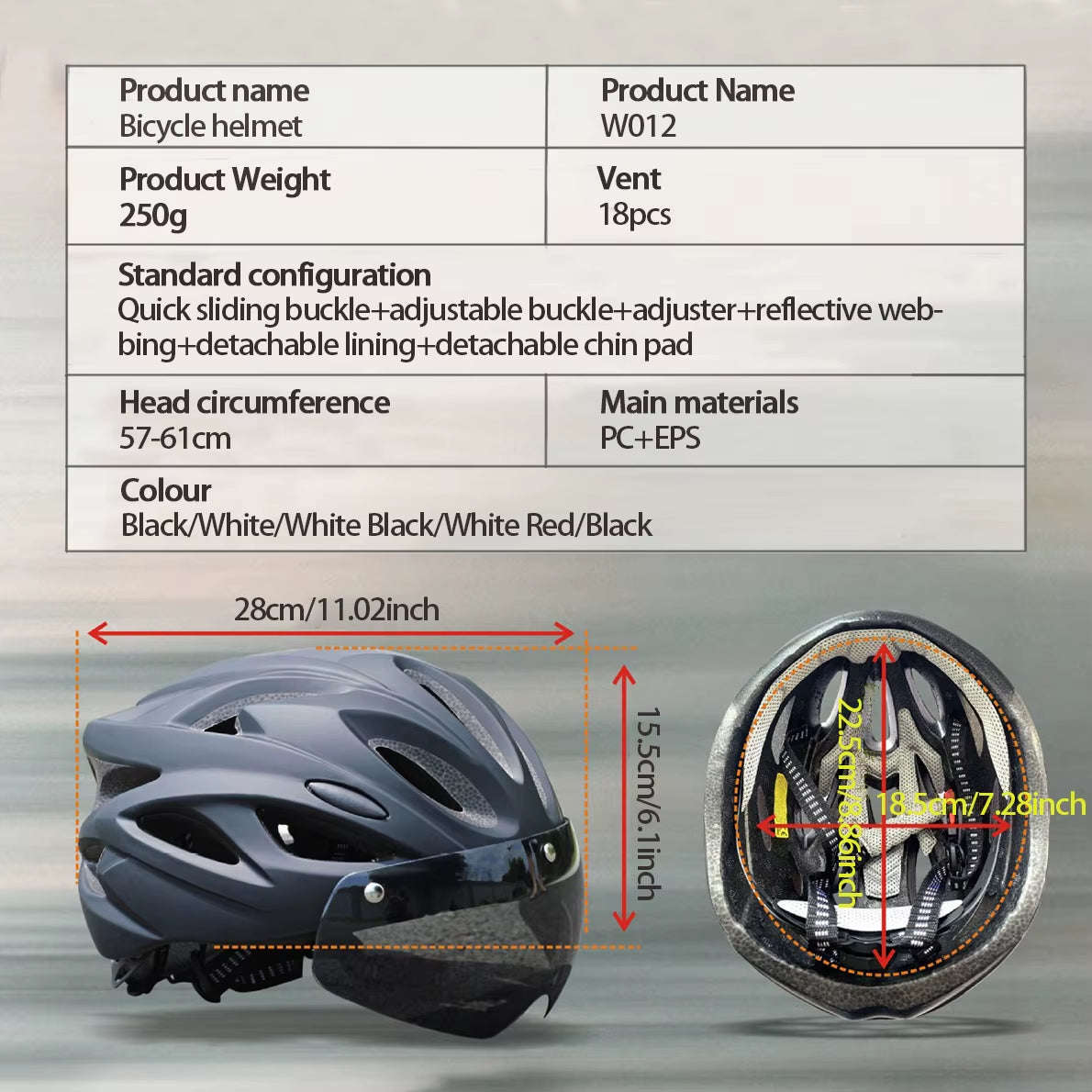 Lightweight Cycling Len Bicycle Helmet with Magnetic Attraction Goggles Lens Bike Helmet Free Switching Adult Cycling Helmet