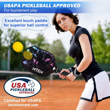 Pickleball Paddles Set of 2 or 4, or Single Paddle – USAPA Approved Fiberglass Surface Pickleball Rackets Set for Men & Women