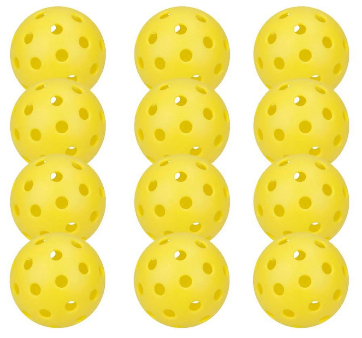 Sports Indoor Outdoor Play Pickleball 40 Hole, 4 Pack Yellow