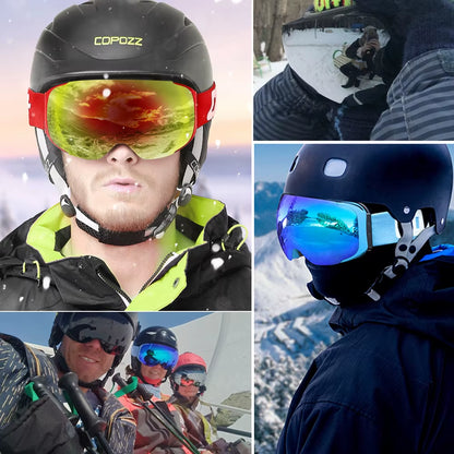 Brand Ski Goggles Replaceable Magnetic Lenses UV400 Anti-Fog Snow Ski Mask Skiing Men Women Snowboard Goggles GOG-2181