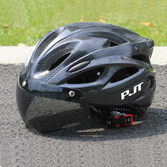 Lightweight Cycling Len Bicycle Helmet with Magnetic Attraction Goggles Lens Bike Helmet Free Switching Adult Cycling Helmet