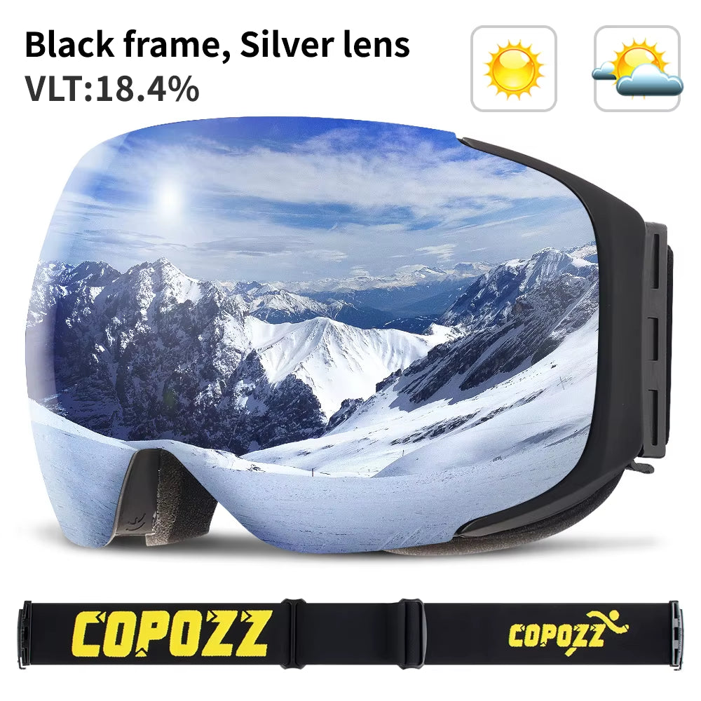 Brand Ski Goggles Replaceable Magnetic Lenses UV400 Anti-Fog Snow Ski Mask Skiing Men Women Snowboard Goggles GOG-2181