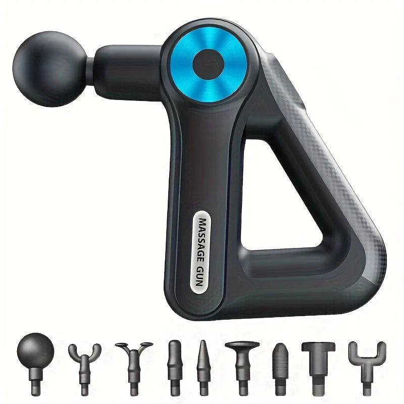 Massagepistole Mit 9 Aufsätzen | Massagegerät Für Nacken, Rücken, Füße Und Mehr | Massage Gun | Pulsevia
