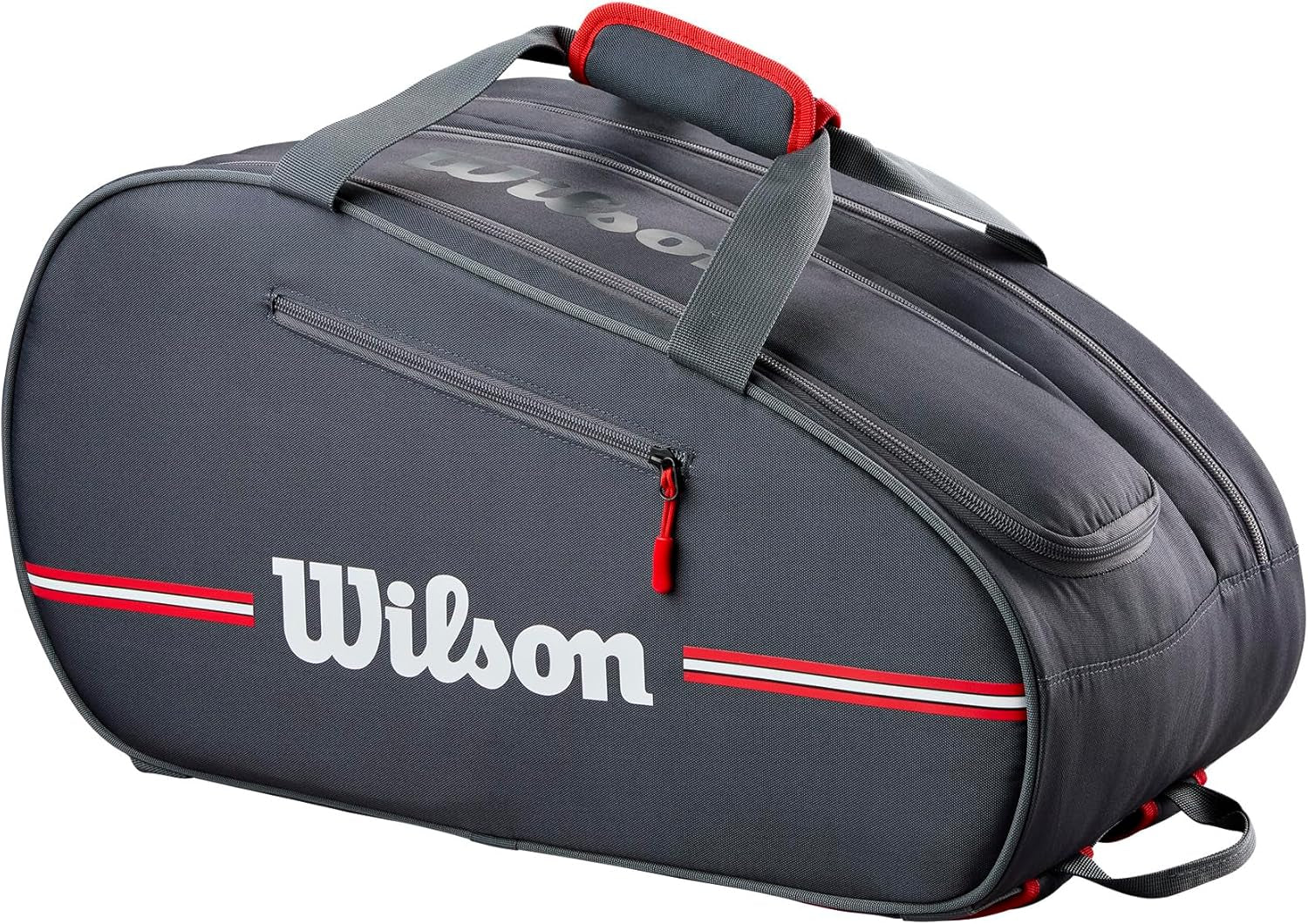 Team Padel Bag - Holds up to 4 Padel Rackets, Black/Red