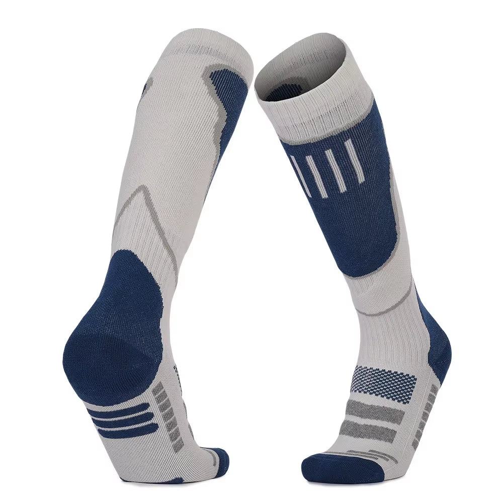 YANBIGUO 2 Pairs Wool Ski Socks,Thermal Knee-High Cold Weather Warm Socks for Snowboarding,Snow,Winter,Hunting
