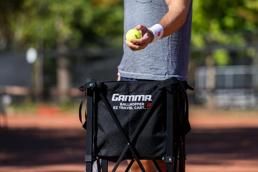 Sports EZ Travel Cart, Tennis & Pickleball Hopper, Padel, Portable Compact Design, Sturdy Lightweight Construction, EZ Bags, 150 or 250 Capacity, Premium Carrying Case Included