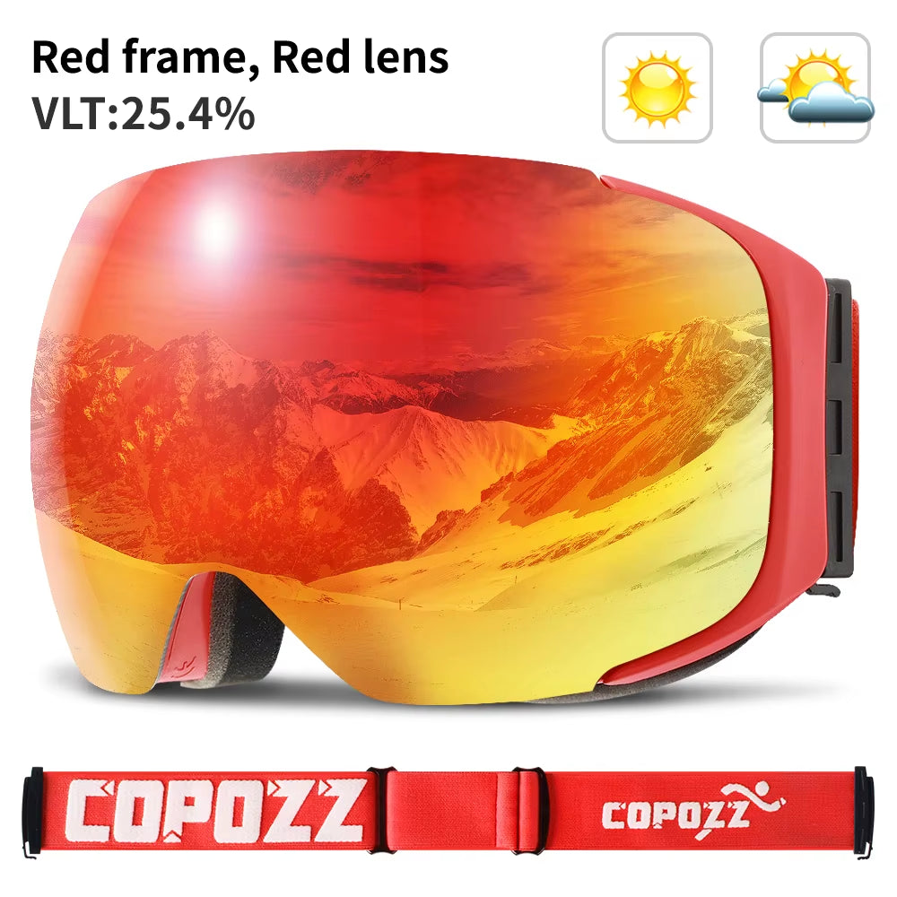 Brand Ski Goggles Replaceable Magnetic Lenses UV400 Anti-Fog Snow Ski Mask Skiing Men Women Snowboard Goggles GOG-2181