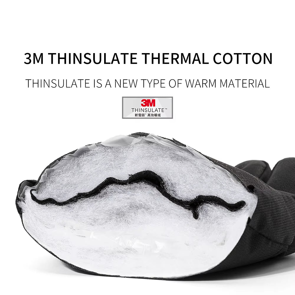 Adult Warm Winter Ski Gloves Waterproof 3M Thinsulate Snowboard Gloves Thermal Motorcycle Cycling Gloves Men Women