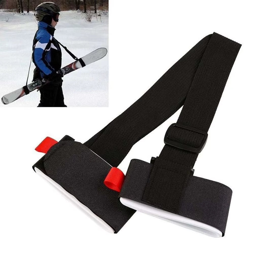 Ski and Pole Carrier Strap Adjustable Ski Shoulder Carrier Strap Portable Ski Holder Straps Skiing Accessories