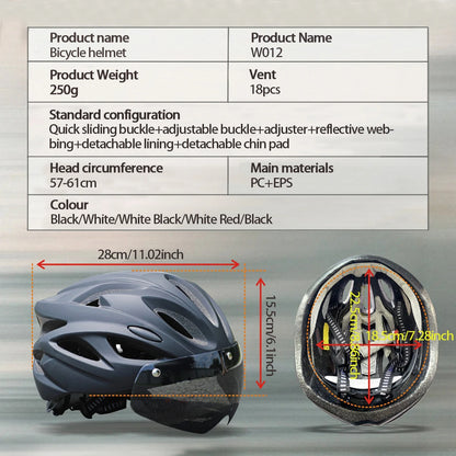 Ultra-Light Bicycle Helmet Lightweight PC Shell & EPS Foam Construction Cycling Helmet MTB 18 Ventilation Vents Bike Helmet