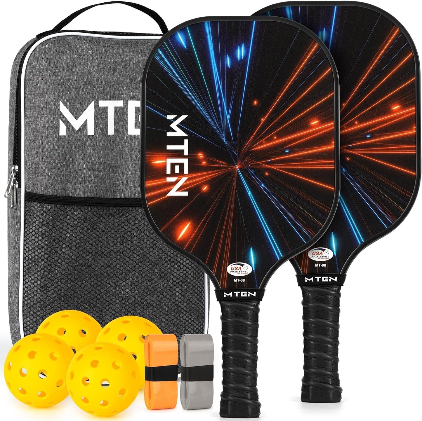 Pickleball Paddles Set of 2 or 4, or Single Paddle – USAPA Approved Fiberglass Surface Pickleball Rackets Set for Men & Women
