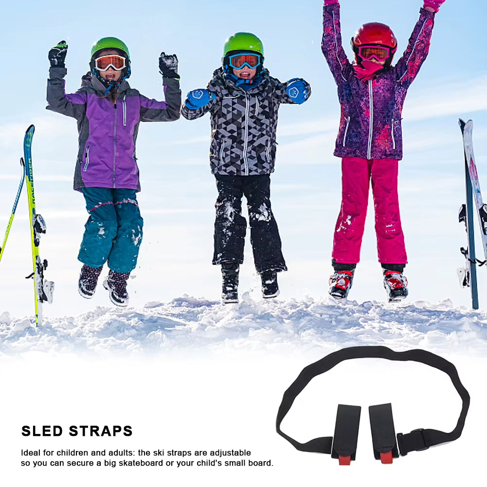 Ski and Pole Carrier Strap Adjustable Ski Shoulder Carrier Strap Portable Ski Holder Straps Skiing Accessories