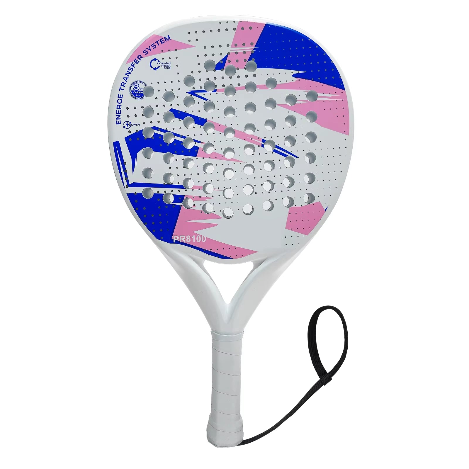 Padel Racket Carbon Fiber Surface with EVA Memory Flex Foam Core Lightweight Padel Racquet