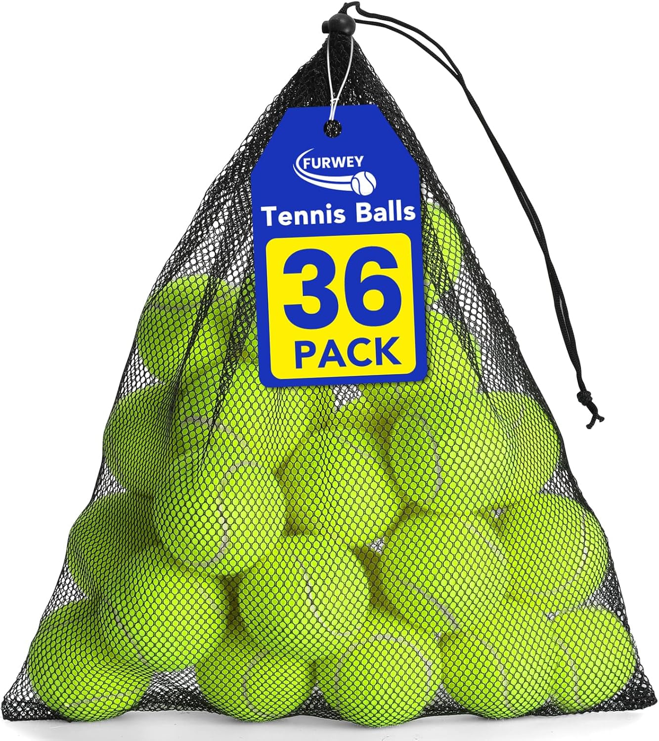 Tennis Balls, 12/24/36/80 Pack Bulk Tennis Balls Pressureless Tennis Ball, Come with Mesh Bag for Easy Transport,Pet Dog Playing Balls, Good for Beginner Training Ball