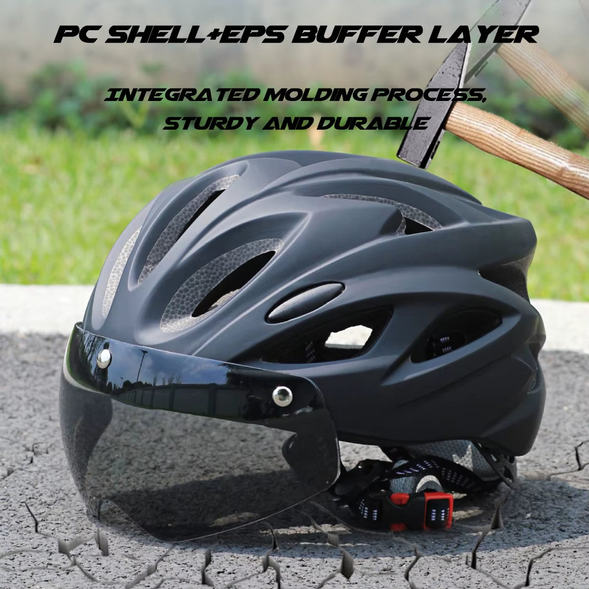 Lightweight Cycling Len Bicycle Helmet with Magnetic Attraction Goggles Lens Bike Helmet Free Switching Adult Cycling Helmet