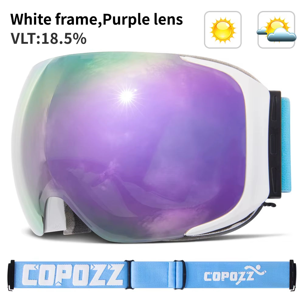 Brand Ski Goggles Replaceable Magnetic Lenses UV400 Anti-Fog Snow Ski Mask Skiing Men Women Snowboard Goggles GOG-2181