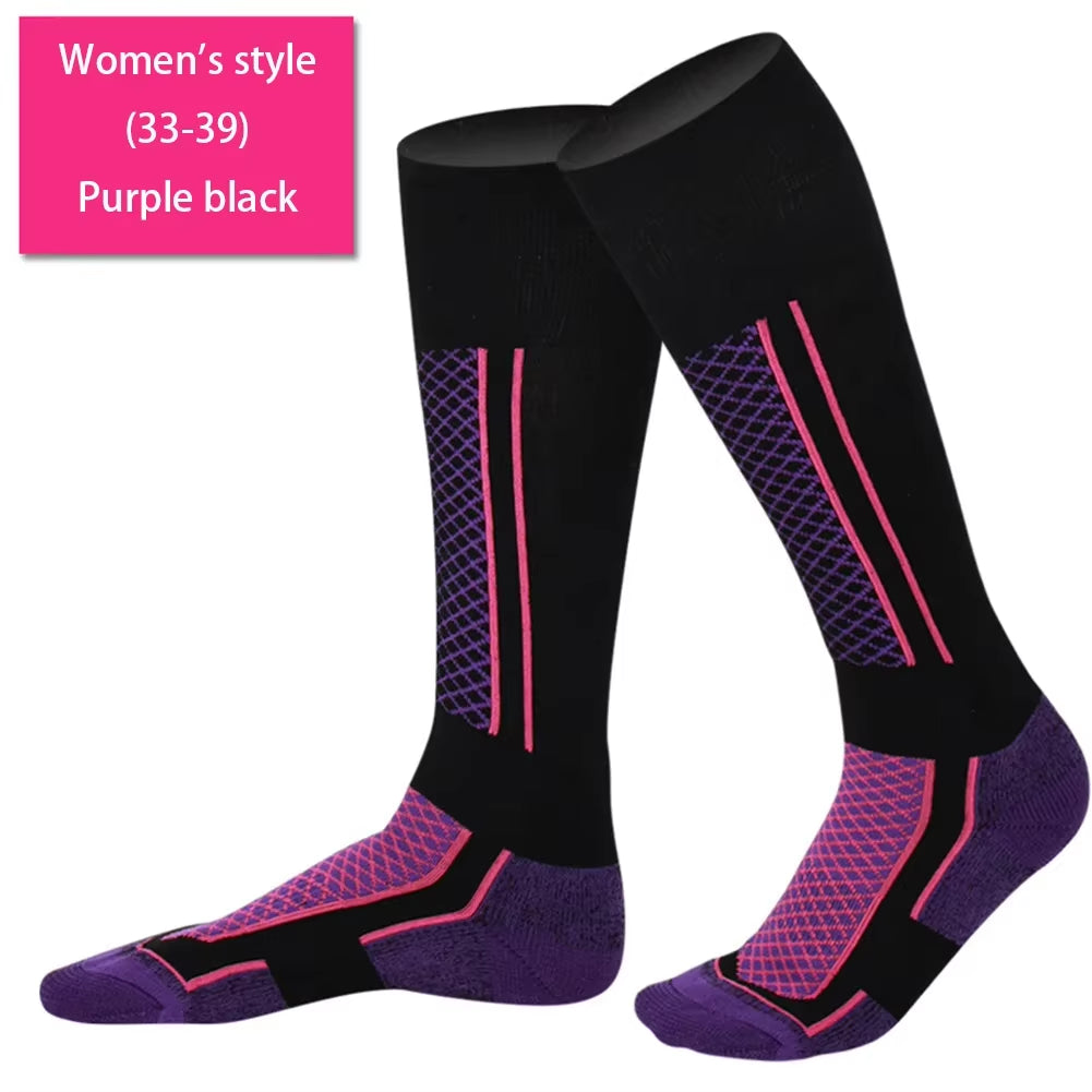 1-2Pairs Winter Warm Thermal Socks Outdoor Sports Hiking Breathable Stockings Snowboard Thickened Ski Socks for Men Women Kids