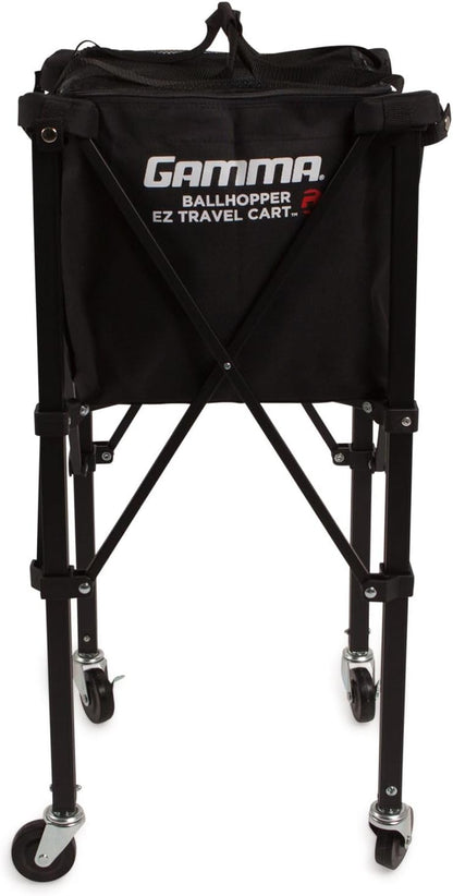 Sports EZ Travel Cart, Tennis & Pickleball Hopper, Padel, Portable Compact Design, Sturdy Lightweight Construction, EZ Bags, 150 or 250 Capacity, Premium Carrying Case Included