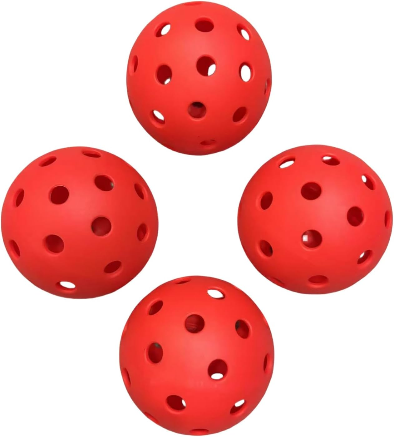 4-Pack Red X-40 Pickleball Balls 74Mm Diameter 40 Holes Outdoor Pickleball Balls