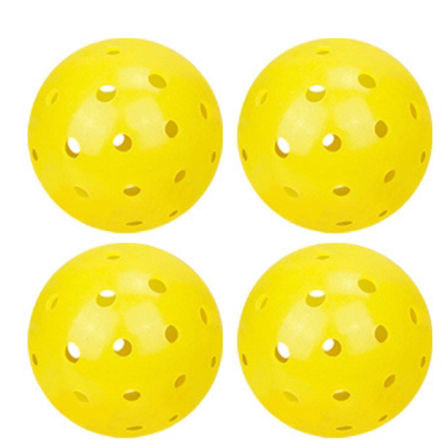 Sports Indoor Outdoor Play Pickleball 40 Hole, 4 Pack Yellow
