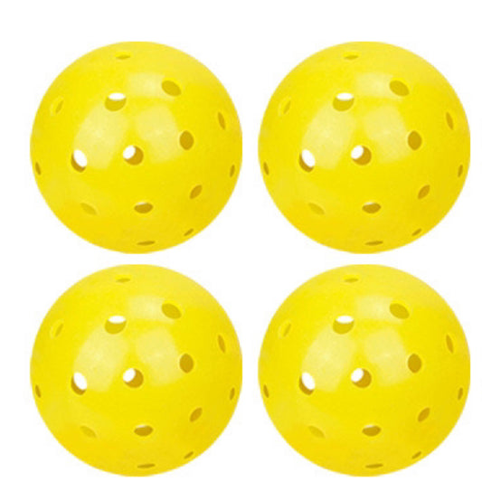 Sports Indoor Outdoor Play Pickleball 40 Hole, 4 Pack Yellow