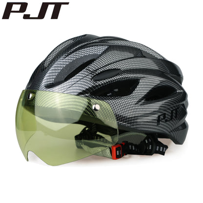 Lightweight Cycling Len Bicycle Helmet with Magnetic Attraction Goggles Lens Bike Helmet Free Switching Adult Cycling Helmet