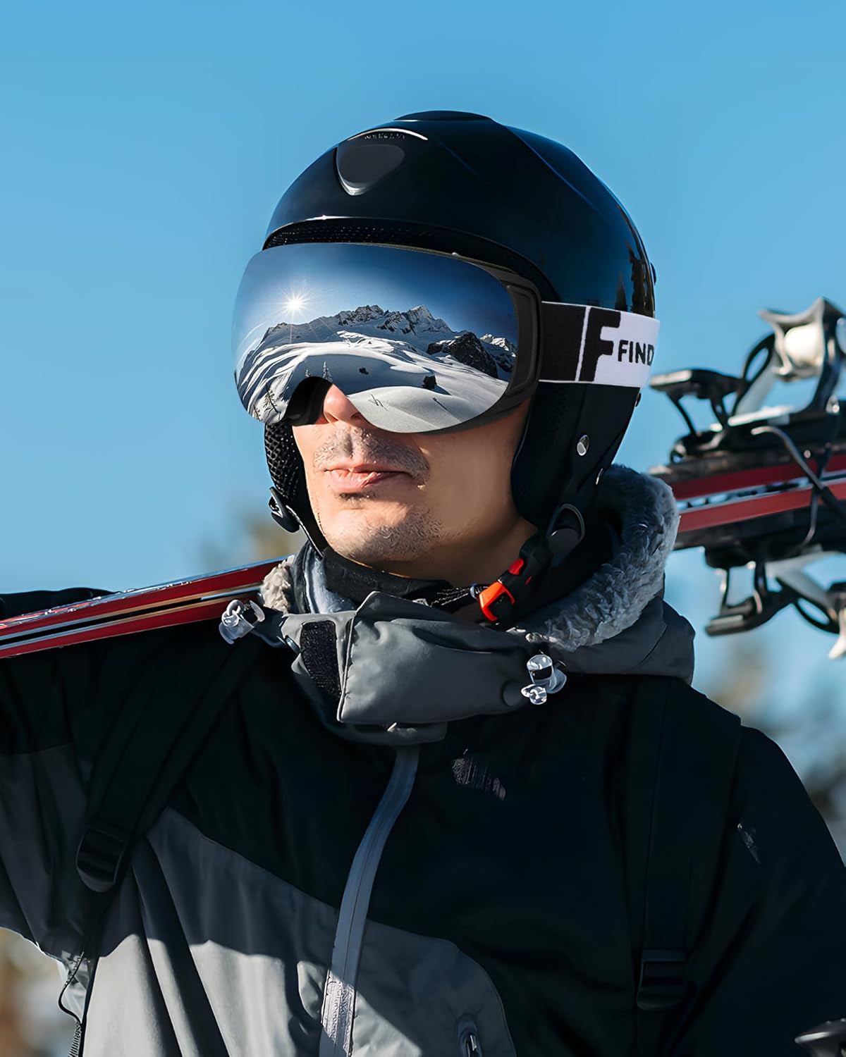 Ski Goggles OTG for Women Men Adult Youth-Over Glasses Snow Goggles-Interchangeable Lens,Anti Fog Snowboard Goggles