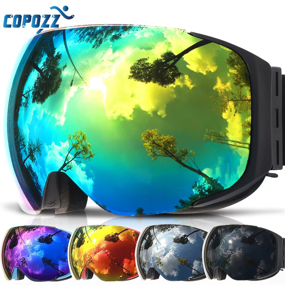 Brand Ski Goggles Replaceable Magnetic Lenses UV400 Anti-Fog Snow Ski Mask Skiing Men Women Snowboard Goggles GOG-2181