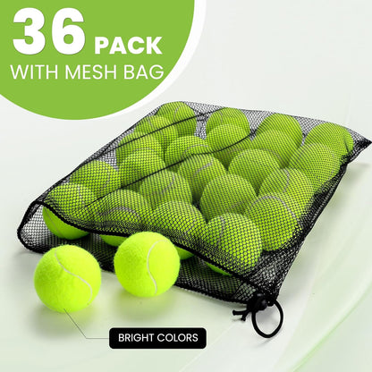 Tennis Balls, 12/24/36/80 Pack Bulk Tennis Balls Pressureless Tennis Ball, Come with Mesh Bag for Easy Transport,Pet Dog Playing Balls, Good for Beginner Training Ball