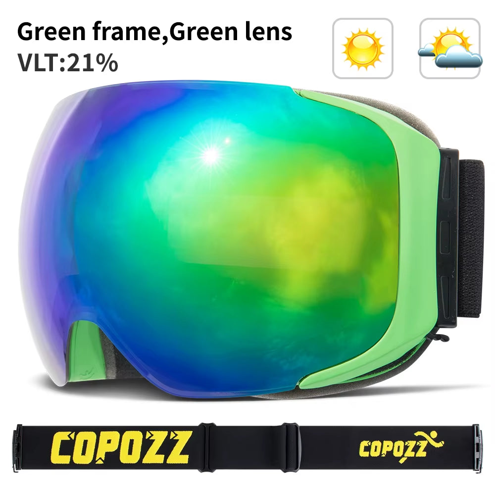 Brand Ski Goggles Replaceable Magnetic Lenses UV400 Anti-Fog Snow Ski Mask Skiing Men Women Snowboard Goggles GOG-2181