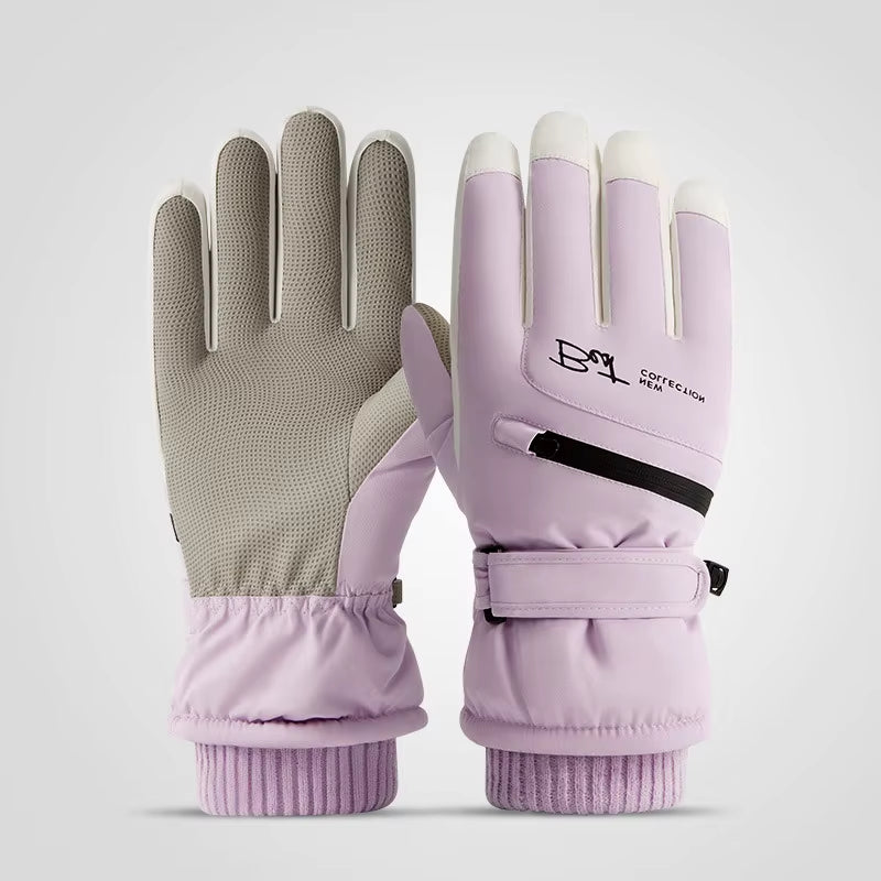 BEIWEI35 Winter Warm Snowboard Ski Gloves Men Women Mountain Skiing Snowmobile Snow Motorcycle Gloves Windproof