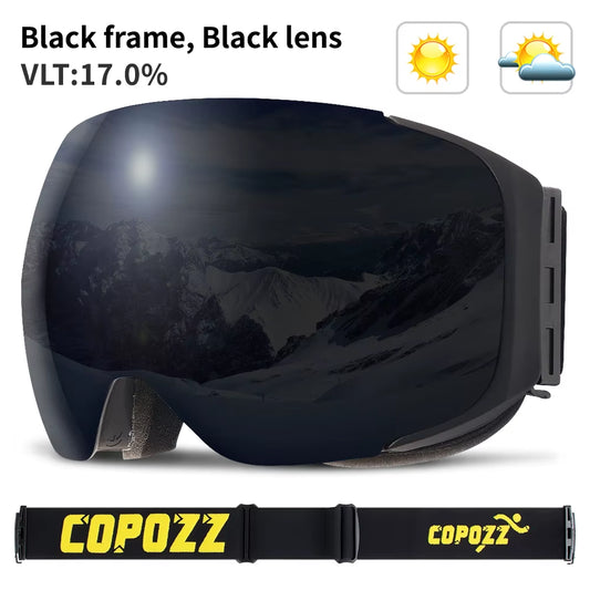 Brand Ski Goggles Replaceable Magnetic Lenses UV400 Anti-Fog Snow Ski Mask Skiing Men Women Snowboard Goggles GOG-2181