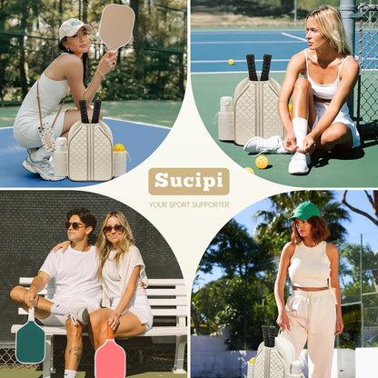 Pickleball Bags for Women Lightweight Crossbody and Stylish Quilted Pickleball Paddle Sling Bag Backpack