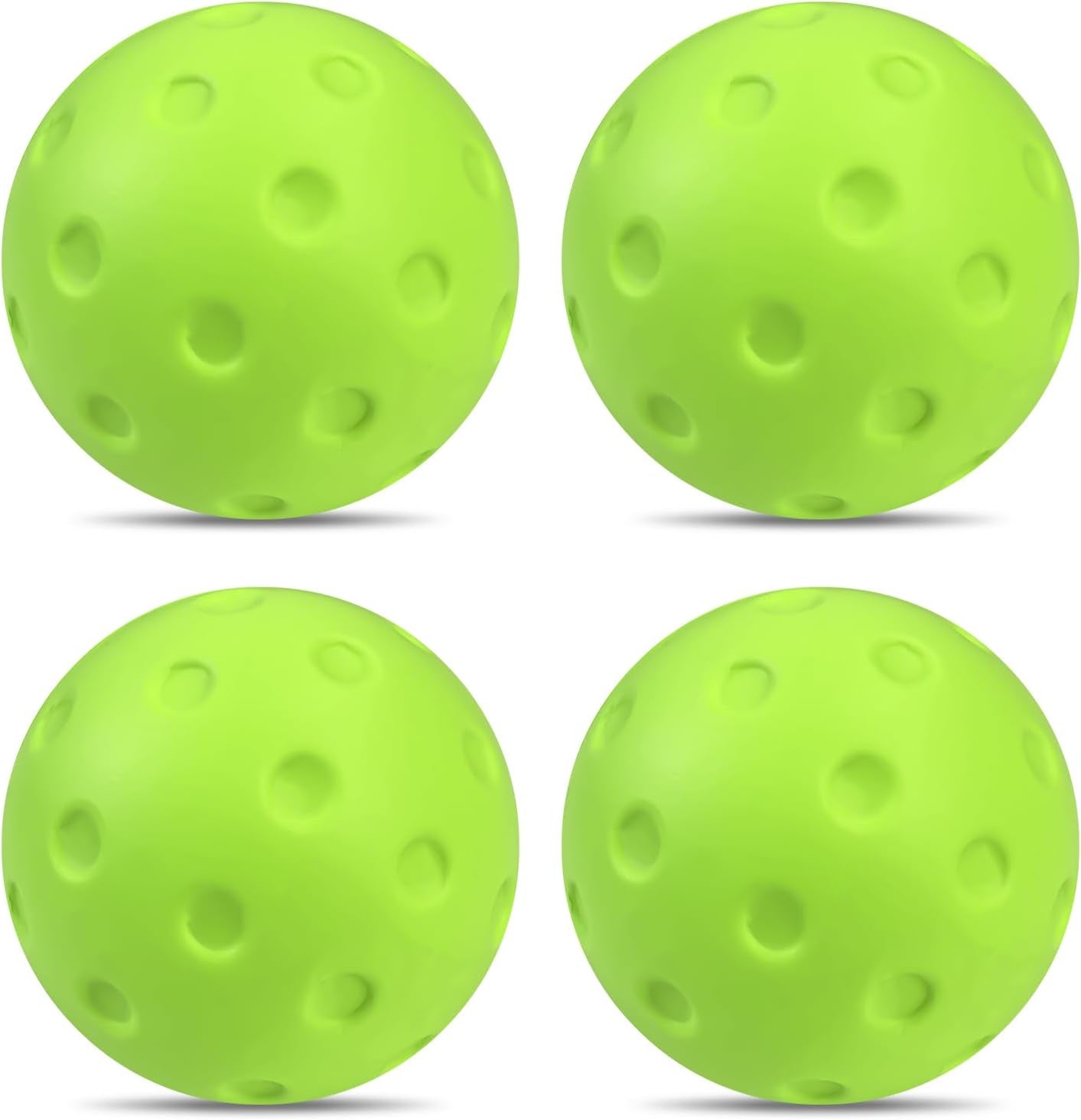 Foam Pickleball Balls, Silent Foam Balls for Tennis and Pickleballs Practice, Indoor Pickleball Ball Outdoor for Noise Reducing, 4 Pack