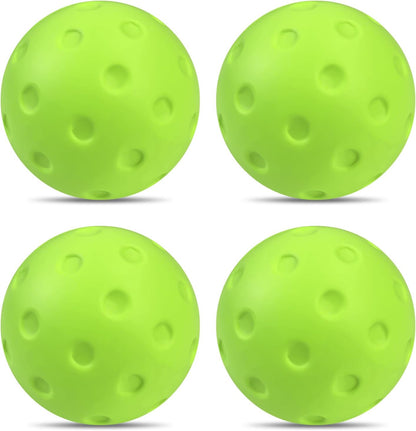 Foam Pickleball Balls, Silent Foam Balls for Tennis and Pickleballs Practice, Indoor Pickleball Ball Outdoor for Noise Reducing, 4 Pack