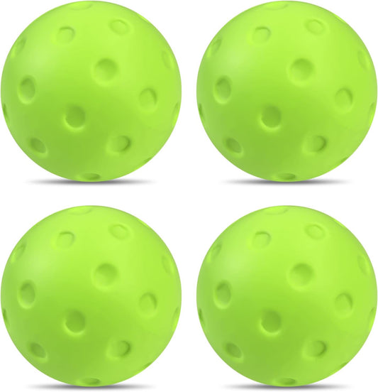 Foam Pickleball Balls, Silent Foam Balls for Tennis and Pickleballs Practice, Indoor Pickleball Ball Outdoor for Noise Reducing, 4 Pack