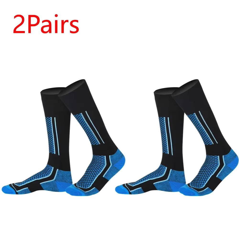 1-2Pairs Winter Warm Thermal Socks Outdoor Sports Hiking Breathable Stockings Snowboard Thickened Ski Socks for Men Women Kids