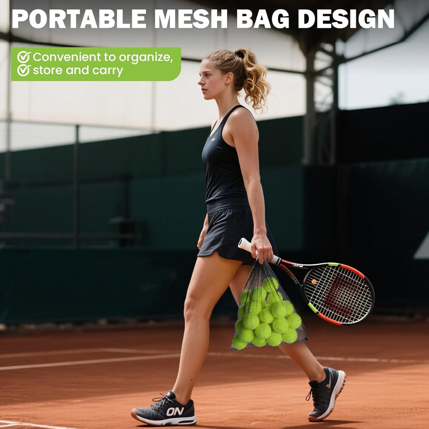 Tennis Balls, 12/24/36/80 Pack Bulk Tennis Balls Pressureless Tennis Ball, Come with Mesh Bag for Easy Transport,Pet Dog Playing Balls, Good for Beginner Training Ball