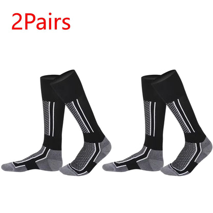 1-2Pairs Winter Warm Thermal Socks Outdoor Sports Hiking Breathable Stockings Snowboard Thickened Ski Socks for Men Women Kids