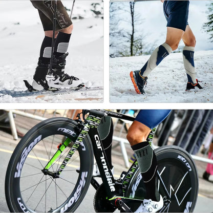 YANBIGUO 2 Pairs Wool Ski Socks,Thermal Knee-High Cold Weather Warm Socks for Snowboarding,Snow,Winter,Hunting