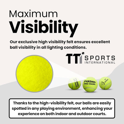 PRO Padel Balls. 6/12/24 Tubes of 3 Padel Tennis Balls FIP Approved. Paddle Balls Made of HV Felt for Training and Tournament. Suitable for Any Surface or Sites.