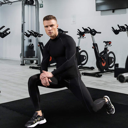 Men'S Compression Shirts Thermal Long Sleeve Athletic Workout Tops Gym Undershirts Sports Baselayers Running T Shirt for Men