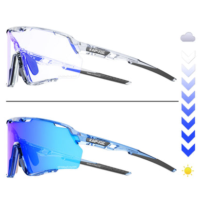 Photochromic Sunglasses Frame and Lens Photochromic Cycling Glasses UV400 Sports Glasses Running Driving Outdoor Eyewear
